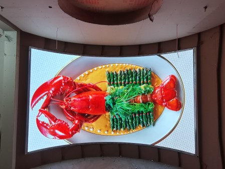 荊州沙市某企業室內全彩P1.86軟膜    尺寸：4.16x2.24m   像素點：2236x1204