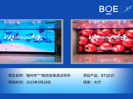 隨州市**醫院大廳BTQ025安裝調試完畢