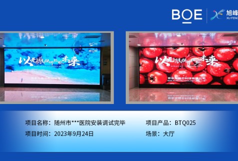 隨州市**醫(yī)院大廳BTQ025安裝調(diào)試完畢