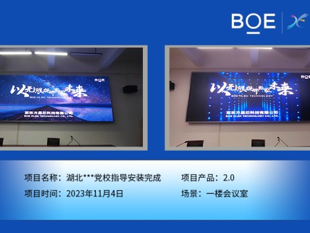 湖北**黨校1樓會議室P2.0指導安裝完畢
