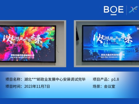 湖北**郵政業發展中心會議室P1.8安裝調試完畢