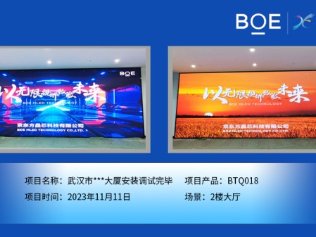 武漢市***大廈2樓大廳BTQ018安裝調試完畢