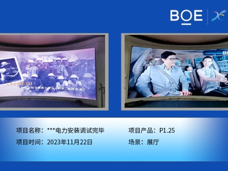 **電力展廳P1.25安裝調試完畢