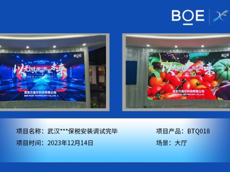 武漢***保稅區大廳BTQ018安裝調試完畢