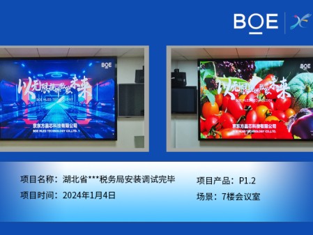 湖北省***稅務局7樓會議室P1.2安裝調試完畢