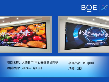 大悟縣**中心三樓BTQ018安裝調試完畢