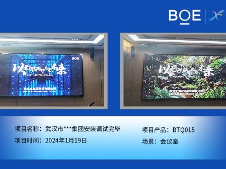 武漢市**集團會議室BTQ015安裝調試完畢