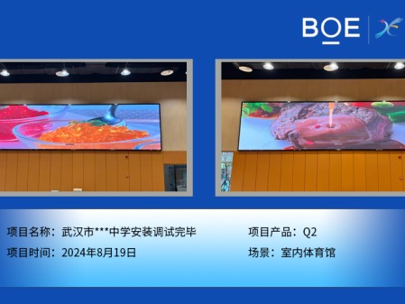 武漢市***中學安裝調試完畢