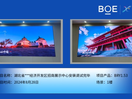 湖北省***經濟開發區招商展示中心安裝調試完畢